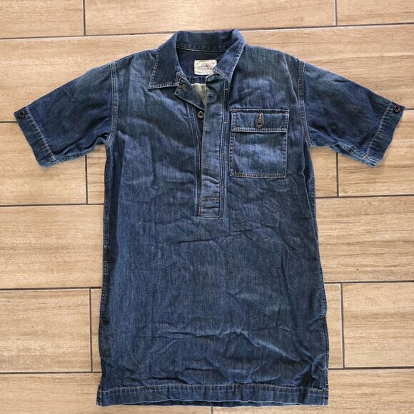 Polo Ralph Lauren Denim Dress Medium Shift Pockets Cabin Core Country Casual SM - Picture 1 of 7